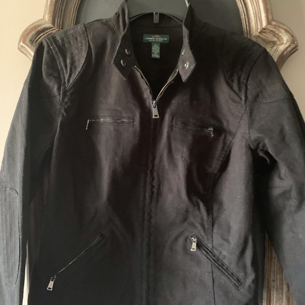 Calvin Klein L Moto Jacket Black NWT